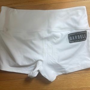 The BARBELL Cartel White gym shorts Size Small